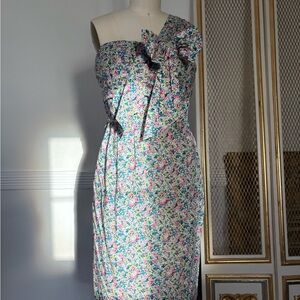 J.Crew Collection | Liberty Floral One-Shoulder Bow Dress (10)